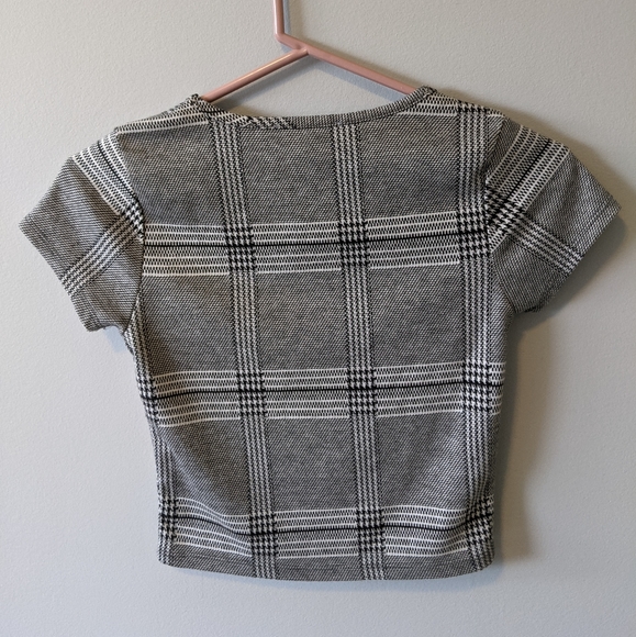 Stardust Houndstooth Cropped Tee Small - Picture 3 of 4